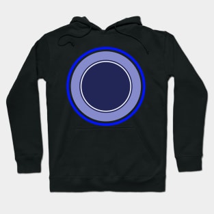 retro abstract blue and white target design Hoodie